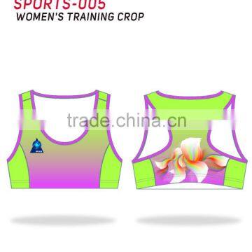 SPIDERSPORTS Womens Ladies Crossfit Training Fitness Exercise Sports Bra Crop Top