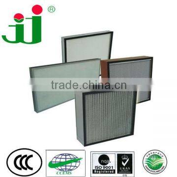 Industrial chinese supplier Box Type filter separator hepa air filter with galvanized steel frame