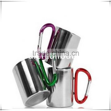 220ml Potable Outdoor Camping Travel Mountaineering Stainless Steel Mug stainless steel double wall Cup