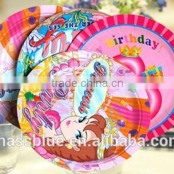 Princess party paper plate with so beautiful colorful cartoon picture