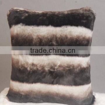 luxury european white black stripe printed fake fur couch car seat cushion covers
