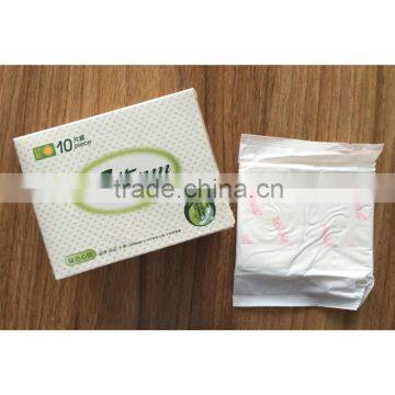 2016 New material eco-friendly sanitary towel biodegradable completely