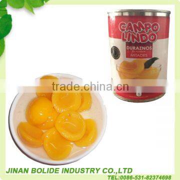 canned yellow peach halves in light syrup