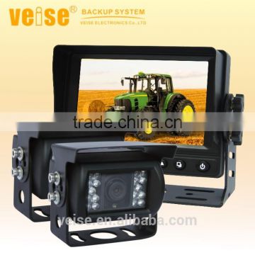 Agricultural machine camera system for tractors, tractor-combinations and harvesting equipment used in agriculture safety vision