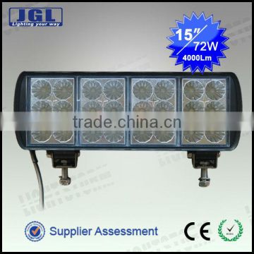 72w battery operated led light bar aluminium heat sink rugged ridge off road bar led light 5JG-JFL024-HL