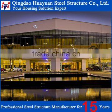 CE Certificated Prefab Structural Steel Modern 4S Car Exhibition Showroom Design