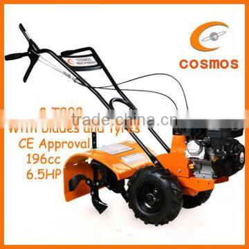 6.5HP small petrol tiller mini tiller/gasoline garden machine