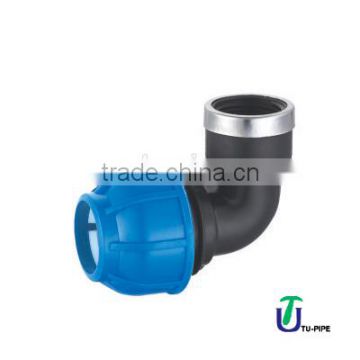 PP 90 Elbow with female threaded offtake DIN 8076 / ISO 14236 (heavy)