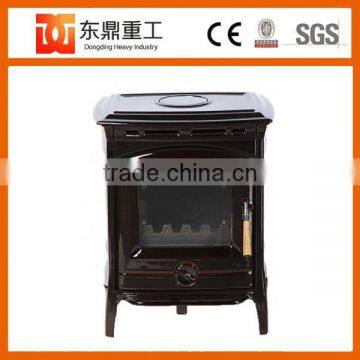 American style freestanding Enamel Fireplace/Wood fireplace with Brown colour DHF905UCE