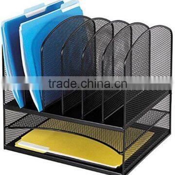 3-Tier Counter-Top Metal Office Mesh Desk Organizer photo-2