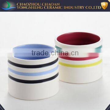 Wholesale ceramic round colorful birthday candle holders gift