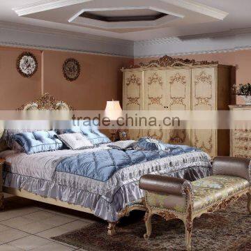 2016 NEW ARRIVAL Solid Wood Grand European Luxurious Bedroom Furniture/King Size Bed(MOQ=1 SET) photo-4