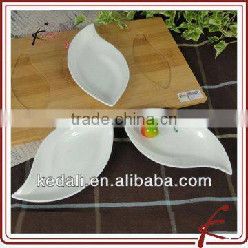 ceramic appetizer serving dishes set with oak wooden tray