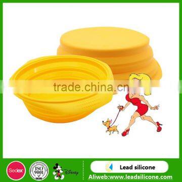 Collapsible Silicone Pet Dog Bowl,Silicone Foldable Pet Feeding Bowl photo-4