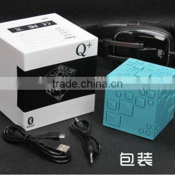 NEW Wholesale Magic Cube Mini Bluetooth Speaker Q Plus Portable Subwoofer Speaker Music Player With FM Radio photo-6