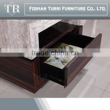 Luxury Living Room Furniture Small Sqaure Marble Top Coffee Table photo-5