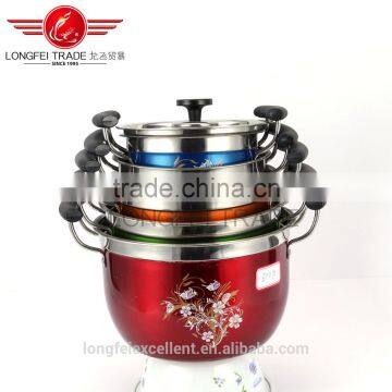 Yellow High Quality Wholesale Stainless Steel Cooking Pot Set/stainless Steel Camping Pot photo-4