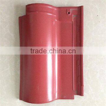 China new product ceramic roof tiles, red color glazed clay building materials