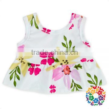 Summer New Style Flower Tank Top And Bloomer 2Pcs Children Swimsuit Models