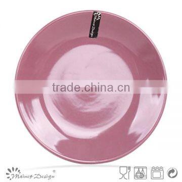 10.5" Round Shape Dinner Plate Cheap Ceramic Stoneware Big Plate Dish photo-5