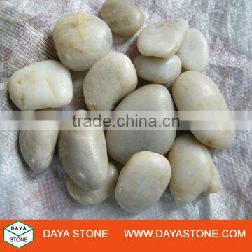 White natural river cobble stone