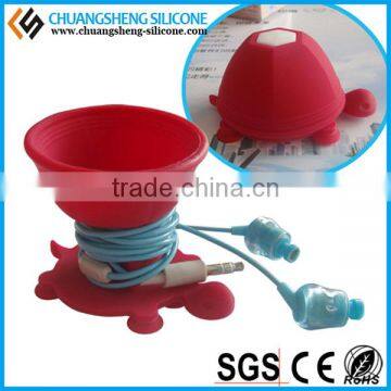 Quite fashion mobile phone cable holder, silicone clip,table cable keeper