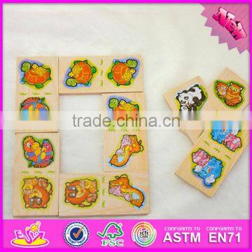 2016 Top Fashion Educational Kids Wooden Domino Brick W15A061 photo-5