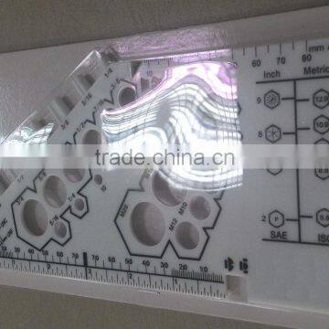 Nut and Bolt Gauge With Patent for Measuring Tool
