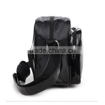 Waterproof PU Shoulder School Bag Adjustable Strap Messenger Bag