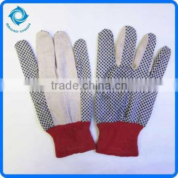 PVC Dotted Cotton Drill Safety Work Gloves