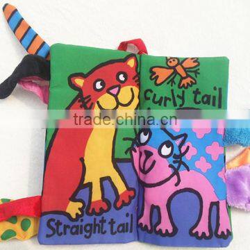 Soft Safety Kitty Tails Cloth Book Infant Educational Early Unfolding Developmental Baby Toy photo-3