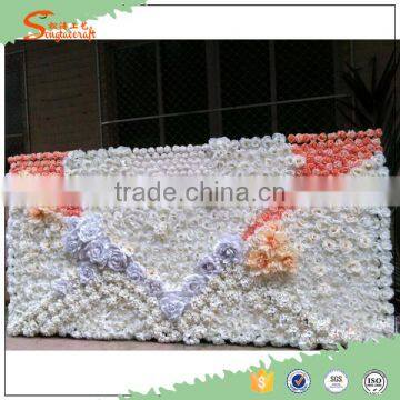 Artificial Flower for Wall Decoration/ SongTao 20160802 Artificial White Silk Flower Wall Decoration photo-5