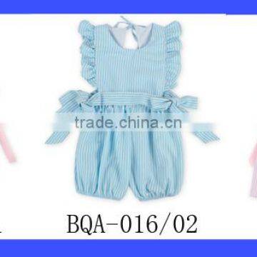 2016 Ruffles Baby Girls Jumpsuit Summer Flower Print baby cotton frocks designs For Kids new born clothes