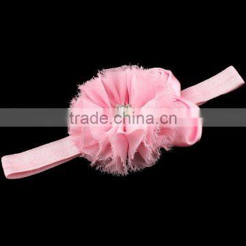 Chiffon Flower and Satin Rose Flower Headband for Kids Hair Accessories photo-6