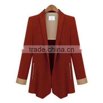 2015 New Model Ladies Elegant Good Quality Classic Look Office Wear Workwear Half Sleeve Formal Jacket photo-2