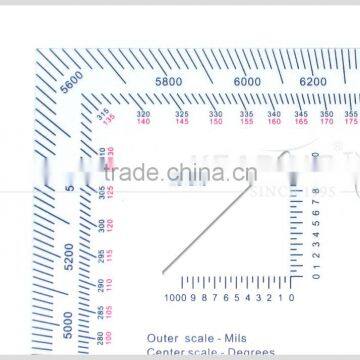 Kearing Chinese Manufacture Military Protractors Transparent Plastic Square Protractor #KMP-2 photo-2