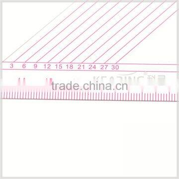 Kearing Grading Triangle Rulers Transparent Acrylic Scale Triangular Rulers With Protractor # T045 photo-4