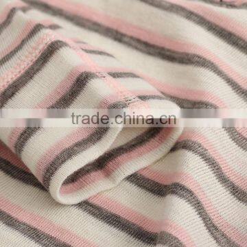 100%Merino Wool Kids Thermal Underwear Stripe Zip Long Johns for 4-12years Old photo-4