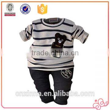 Fashionable Striple long sleeve ,boy's Cotton Blend Clothing Set