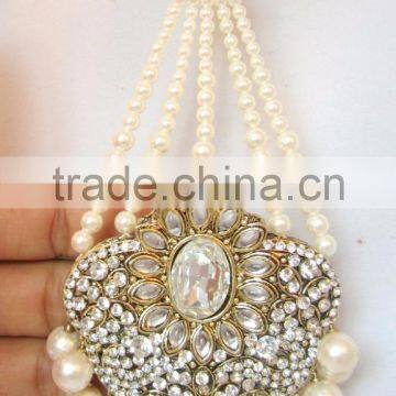 Hair Accessory JHOOMAR JHUMAR Side Passa TIKA PEARL Crystal photo-2