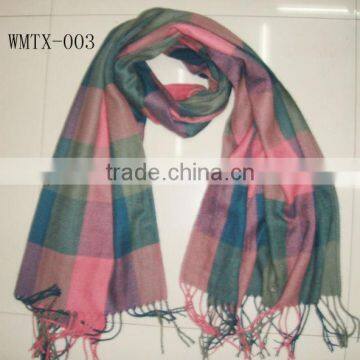 stylish plaid pashmina shawl scarf