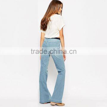 Denim Fashion Custom Loose Wide-legged Jeans New Designs Photos photo-2