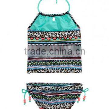 Girls Nylon/spandex Floral AOP Swimsuit