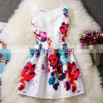 6-12Y Children Girl Print Dress Girls Princess Dresses Wholesale photo-6