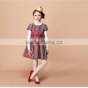 2017 High Quality One Piece Design Spring Summer Short Sleeve Baby Girl Party Dress Children Frocks Designs photo-4