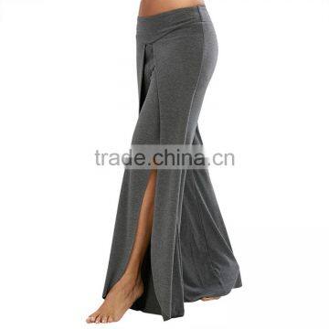 Yihao OEM Yoga Pants Ladies High Waist Yogo Sports Trousers Women Casual Wide Leg Pants Sweat Trousers