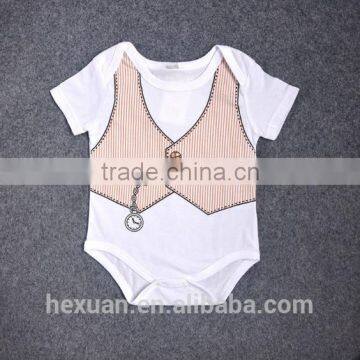Short Sleeve Cartoon Printing Wholesale Baby Romper Gift Set photo-5