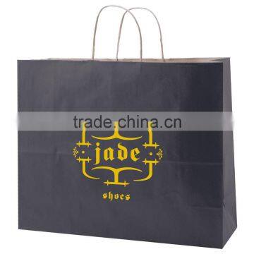 USA Made Solid Tinted Kraft Shopping Bag - Made of Natural Kraft Paper, Dimensions Are 16" x 6" x 13" and Comes With Your Logo. photo-2