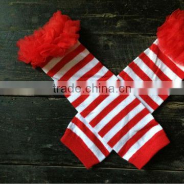 Christmas X-mas xmas baby girls leg warmers with chiffon ruffle baby leg warmer,legging