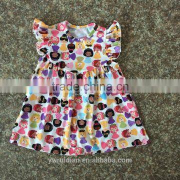 Vintage Floral T shirts toddler baby summer top new print flutter girl tunic